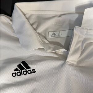 Adidas White golf Polo with Black Logo